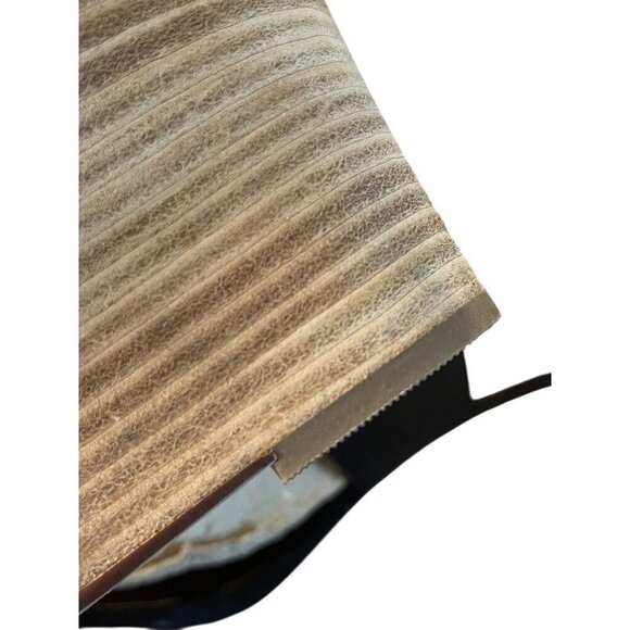 Halogen Suede Shoe 11 Black Wedge Buckle Sandal Heel Neutral Indie Hippie Boho - Picture 10 of 16